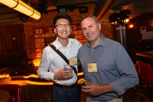 Guests celebrating FundBank's launch event in New York.