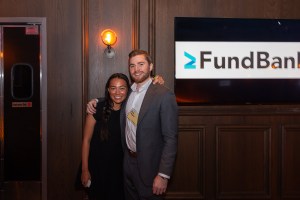 Clients and employees celebrating the launch of FundBank in New York.