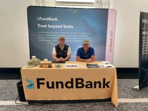 Colm O’Driscoll at the FundBank event table