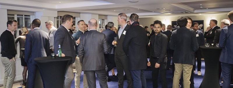 Attendees networking at the FundBank Spotlight London event
